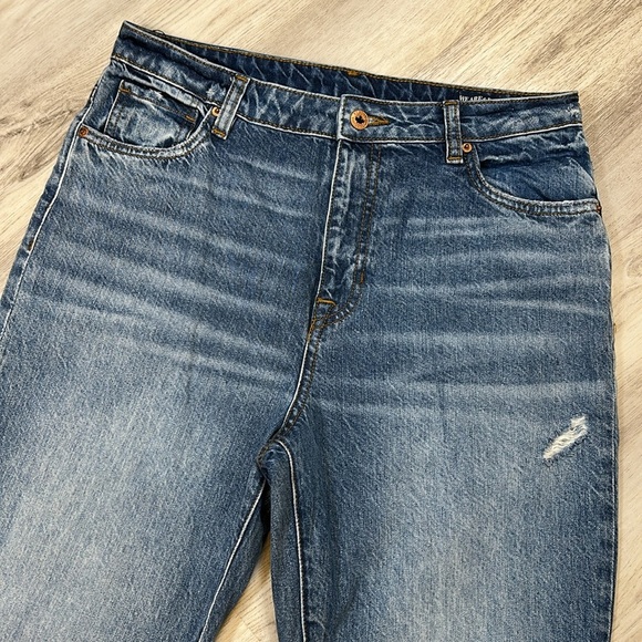 Buffalo David Bitton Stonewashed High Rise Straight Jayden Relaxed Ankle Jeans - Picture 3 of 12